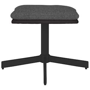 vidaXL Apoio de p&eacute;s 60x60x36 cm tecido/couro artificial cinza-escuro