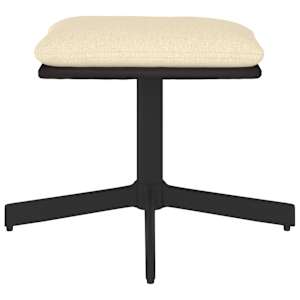 vidaXL Pakoja, kreminės spalvos, 60x60x36cm, dirbtinė oda