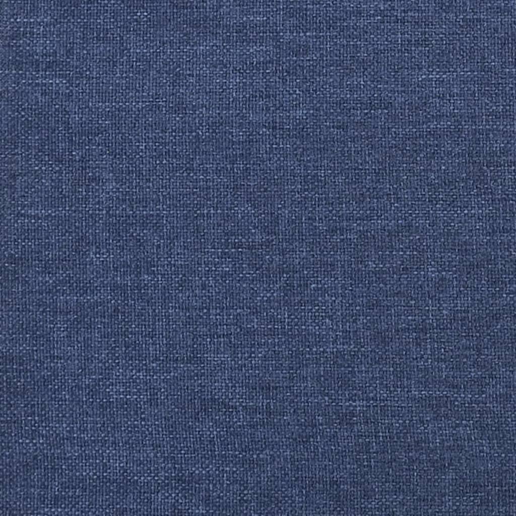 Podnožka modrá 60 x 60 x 39 cm textil a umělá kůže