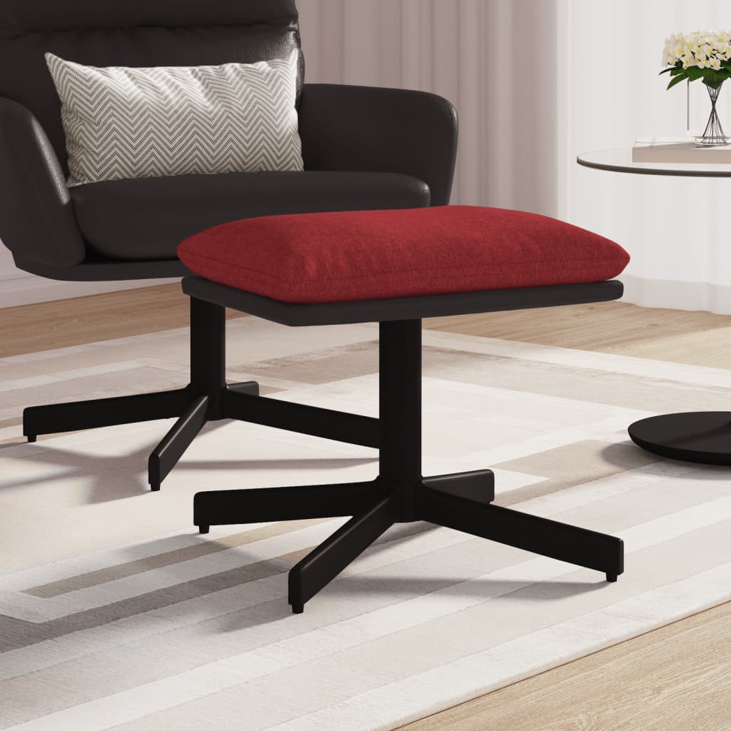 Repose-pied Bordeaux 60x60x36 cm Tissu et similicuir