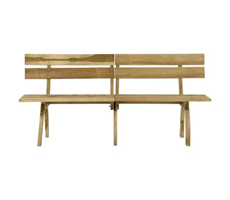 vidaXL Tuinbank 220 cm ge&iuml;mpregneerd grenenhout