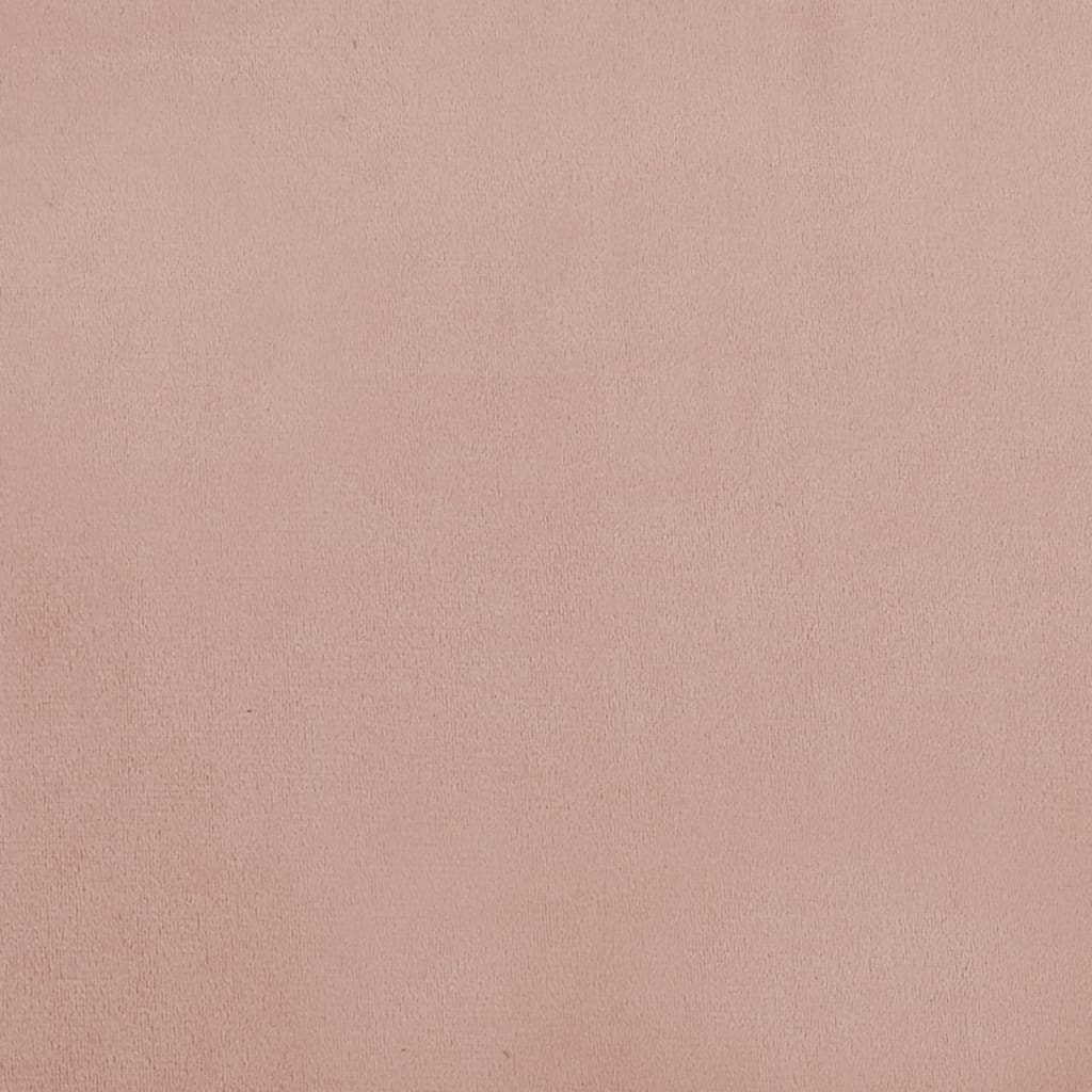 rózsaszín bársony dívány hengerpárnával