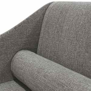 Lenoška s podhlavníkem světle šedá textil - obrázek 6