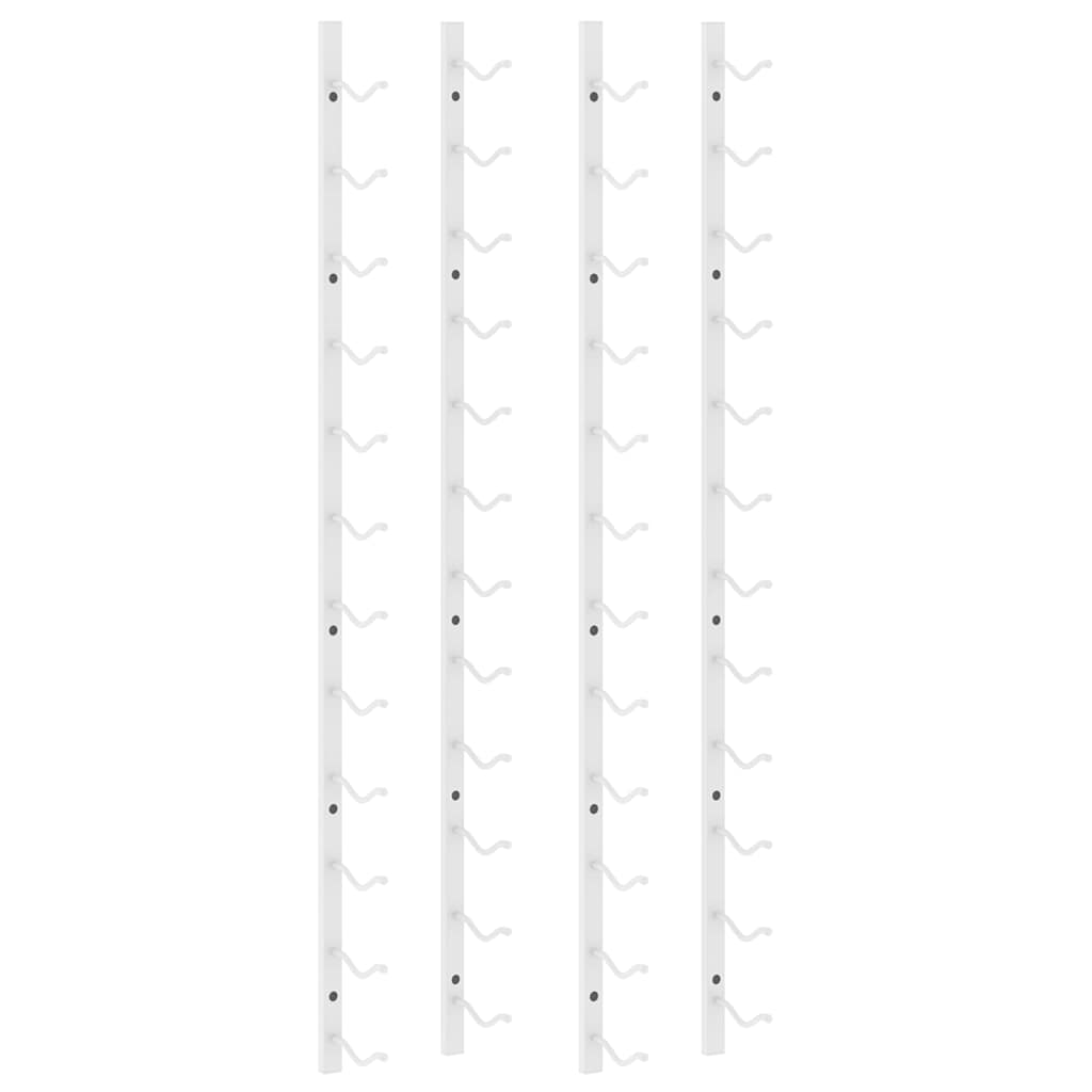 vidaXL Nástěnné stojany na víno na 12 lahví 2 ks bílé železo