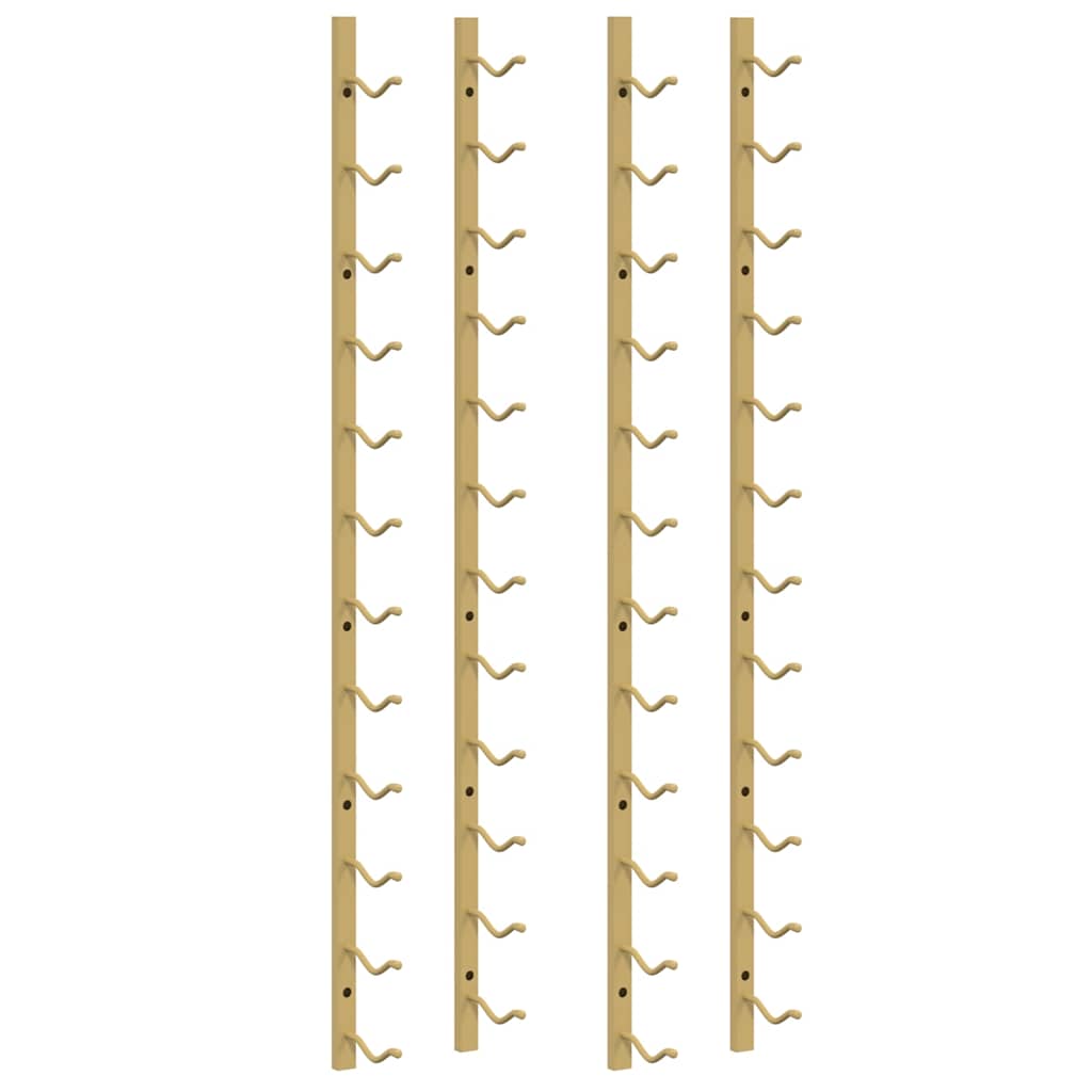 vidaXL Nástěnné stojany na víno na 12 lahví 2 ks zlaté železo