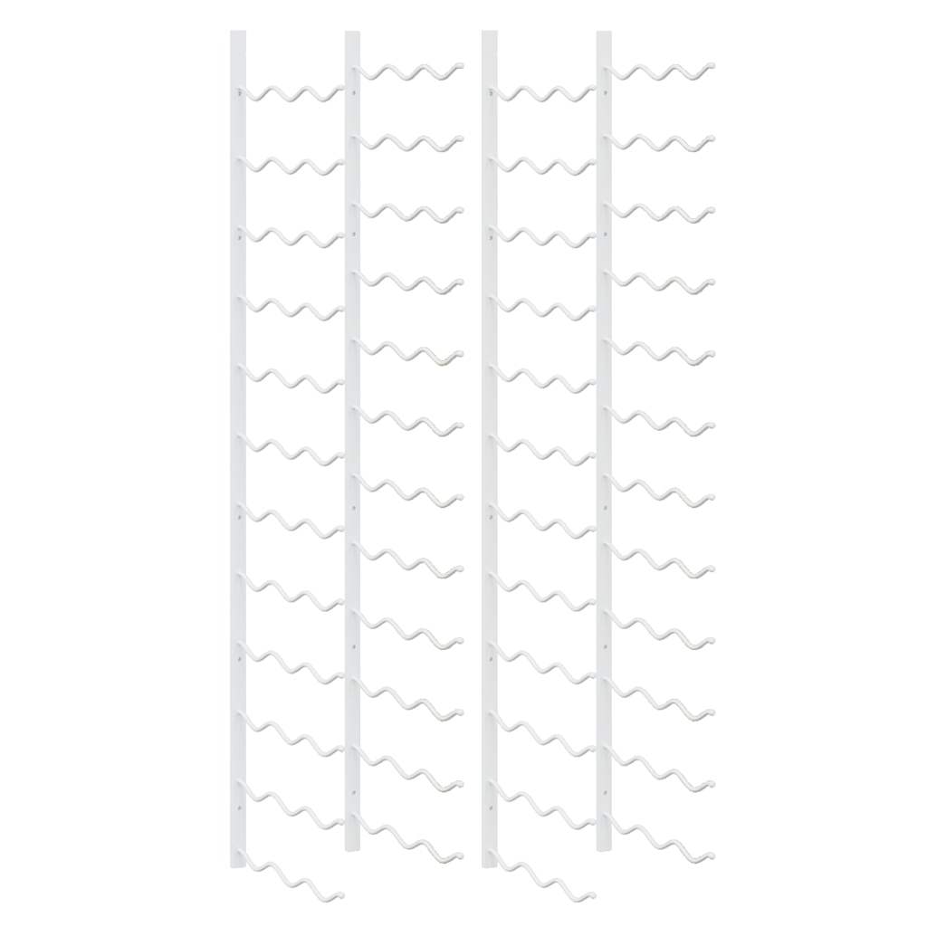 vidaXL Nástěnné stojany na víno na 36 lahví 2 ks bílé železo