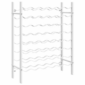 vidaXL veiniriiul 48 pudelile, valge, metall