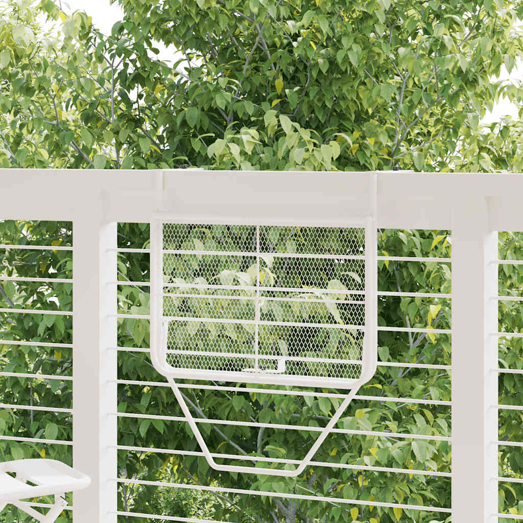 Thumbnail - vidaXL Balkontisch Weiß 60x40 cm Stahl