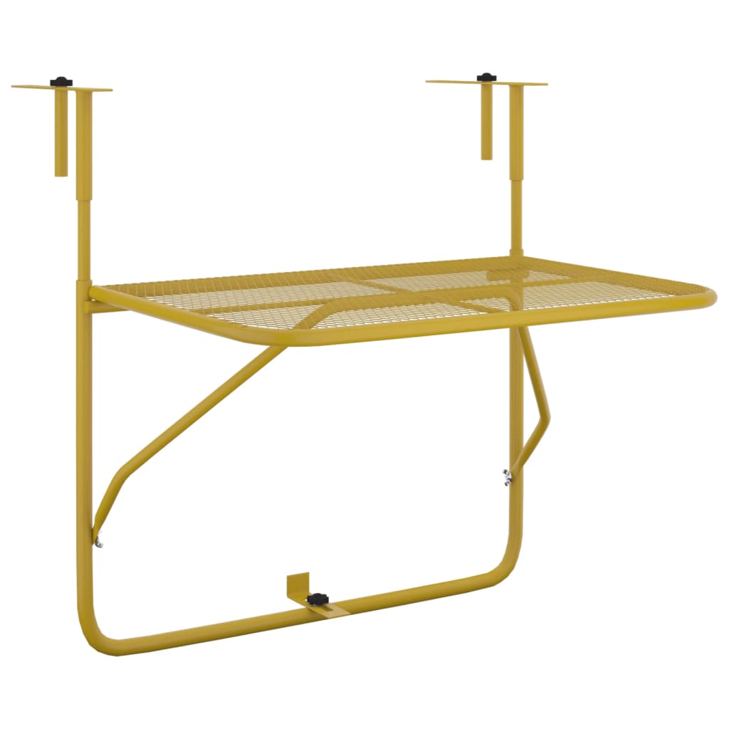 Masă de balcon, auriu, 60×40 cm, oțel