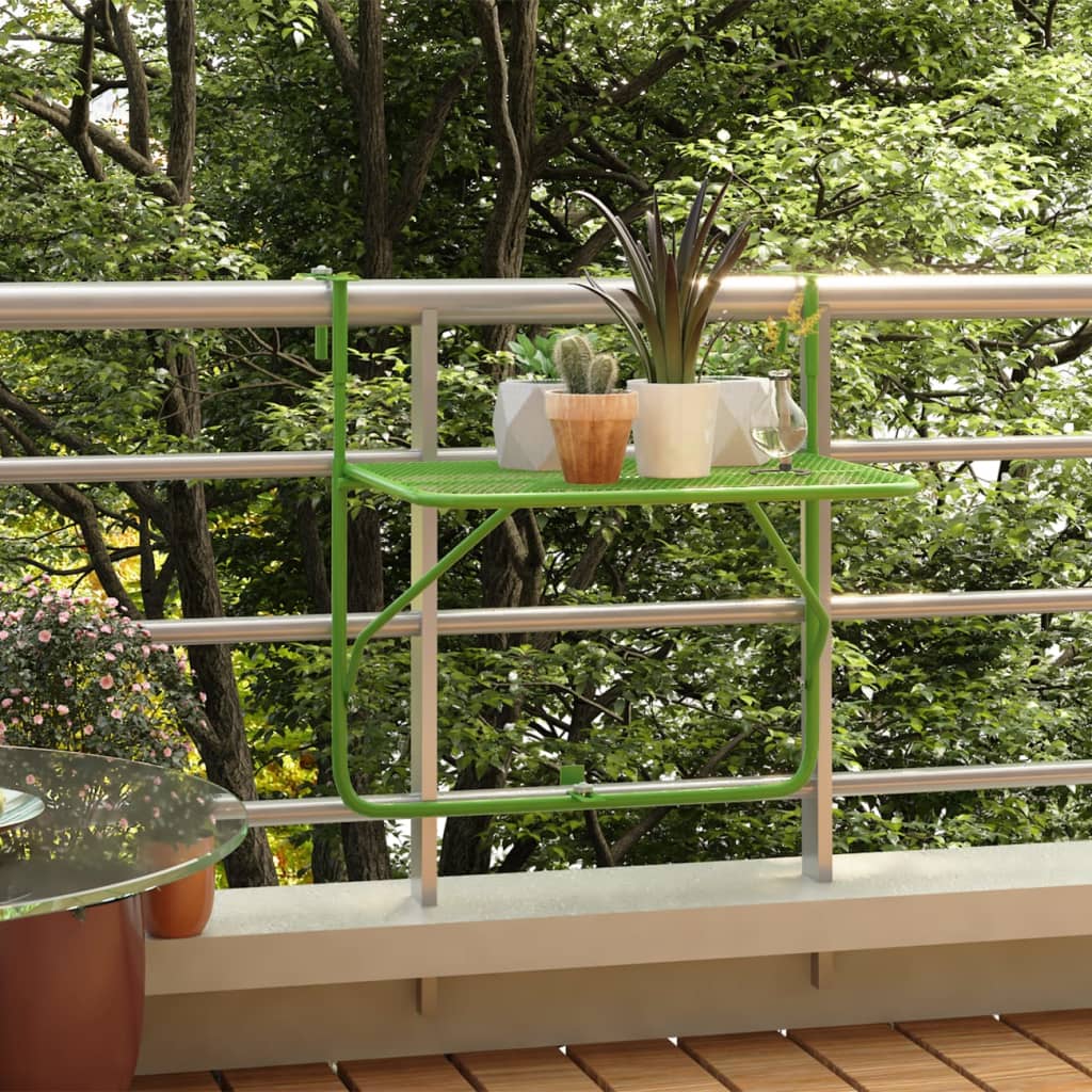 Petrashop  Balkonový stolek zelený 60 x 40 cm ocel