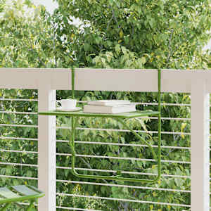 Balkonska mizica zelena 60x40 cm jeklo