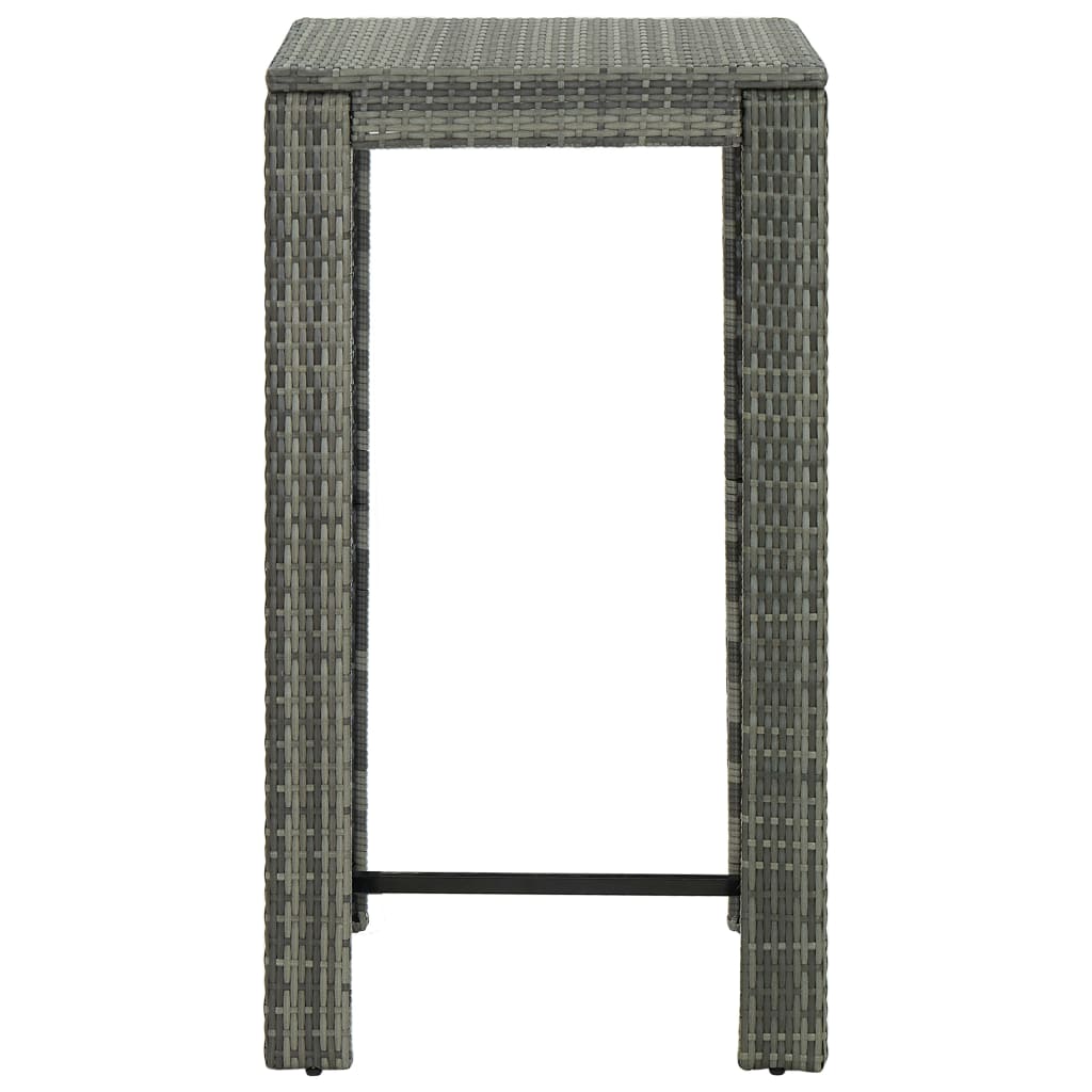 Ensemble De Bar De Jardin 3 Pcs Et Coussins Résine Tressée Gris VidaXL 18 width=274