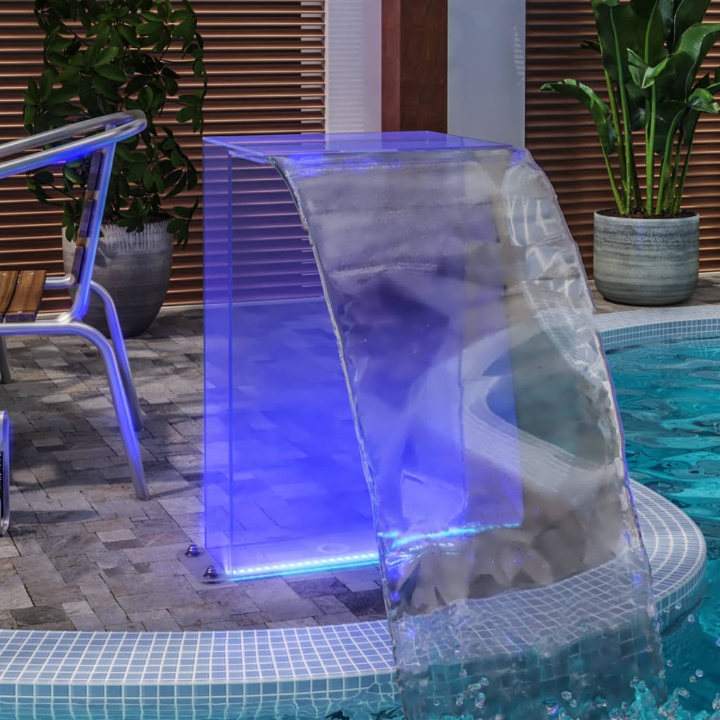 Wasserfall-Element mit RGB-LEDs und Anschluss-Set Acryl 51 cm kaufen