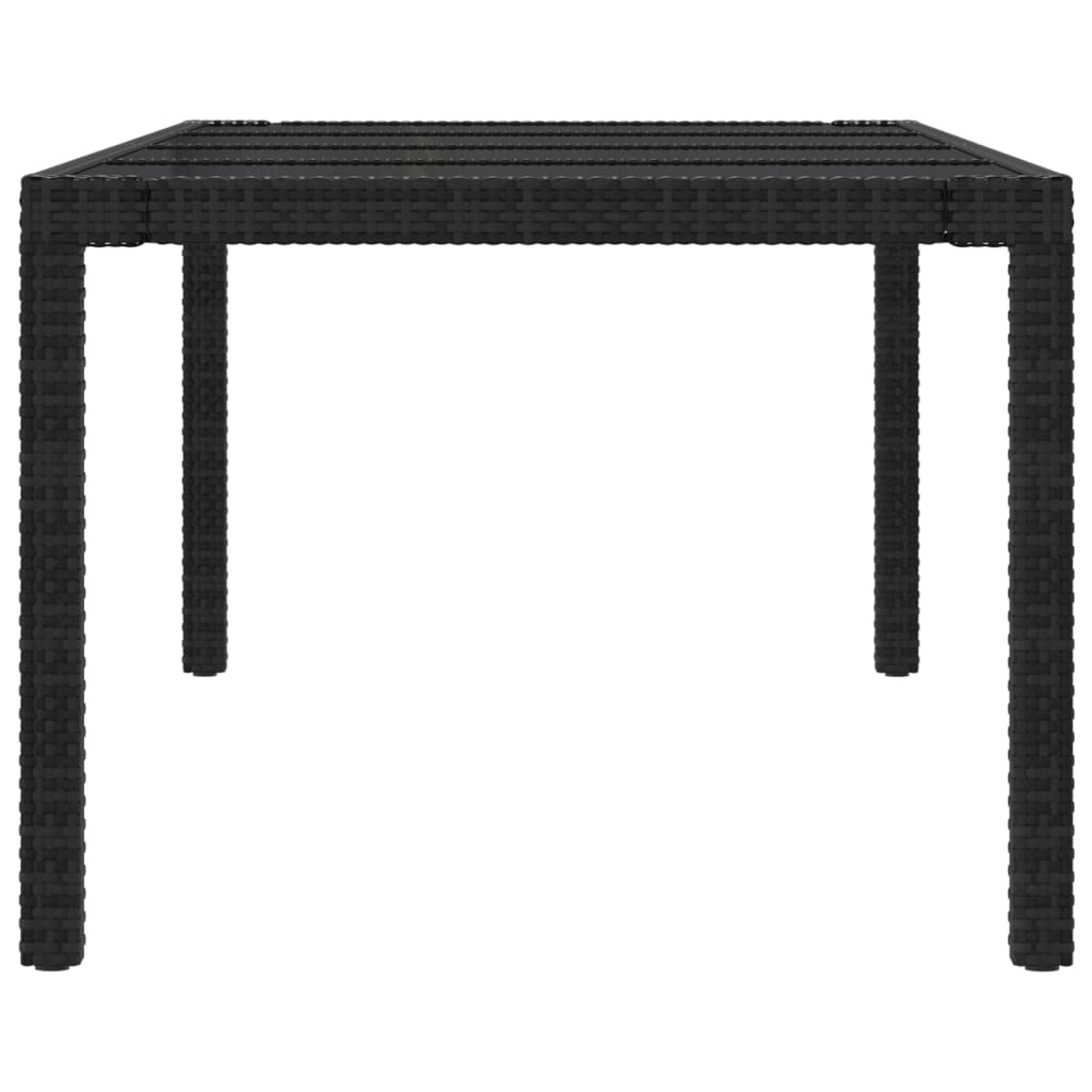 Set mobilier de grădină cu perne, 9 piese, negru, poliratan