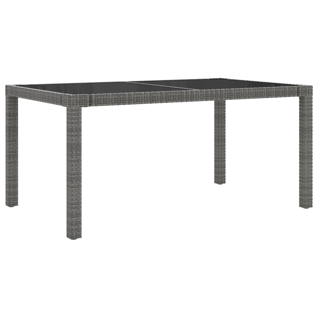 Set mobilier de exterior cu perne, 5 piese, gri, poliratan