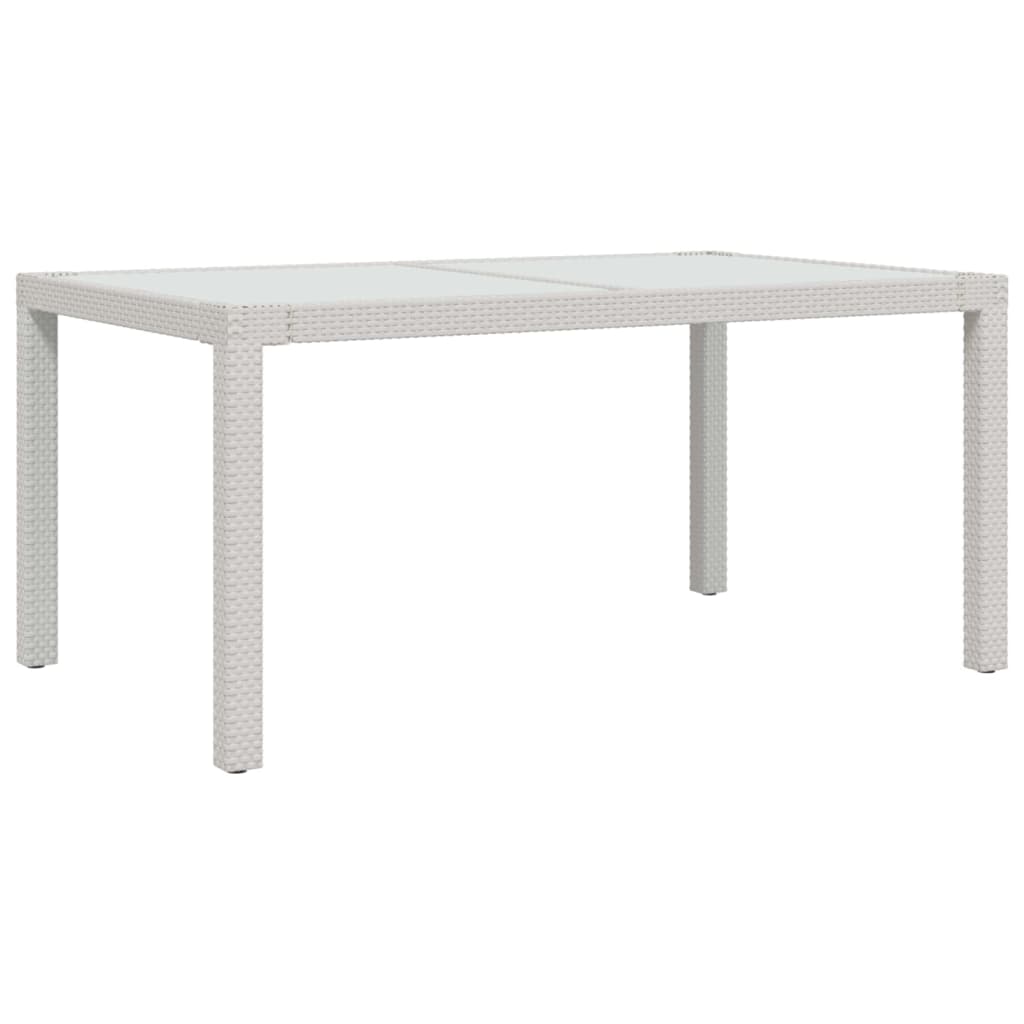Stół ogrodowy ze stalowymi ramami - biały 150x90x75 cm