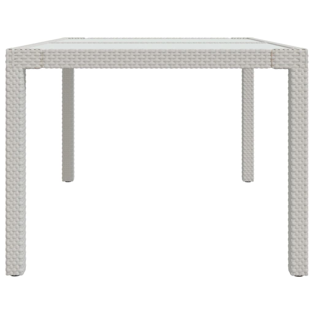 Stół ogrodowy ze stalowymi ramami - biały 150x90x75 cm