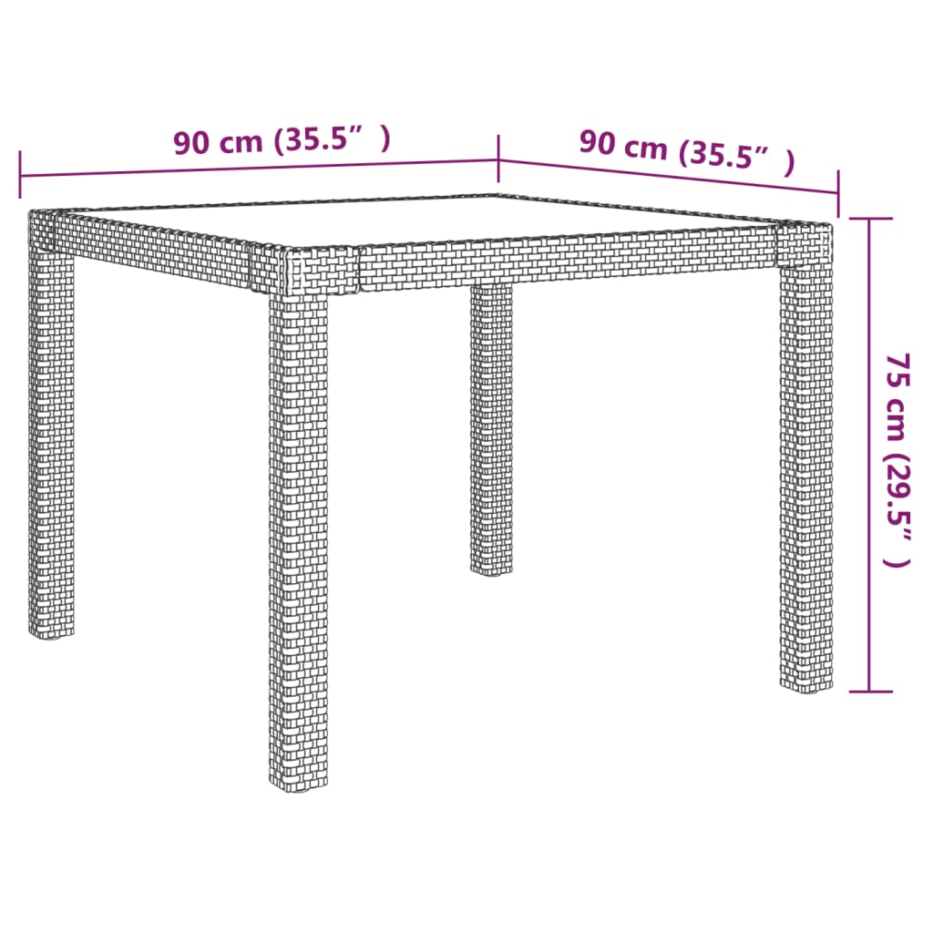 

vidaXL 5-delige Tuinset met kussens poly rattan beige