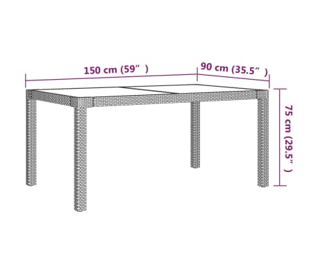 vidaXL Lauko komplektas su pagalvėlėmis, 7 dalių, smėlio, poliratanas