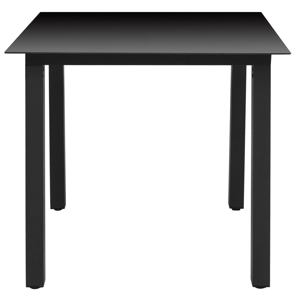 Set mobilier de grădină cu perne, 5 piese, negru, poliratan