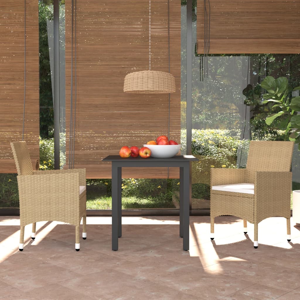Komplet mebli ogrodowych - Stół 80x80x74cm + 2x Krzesło