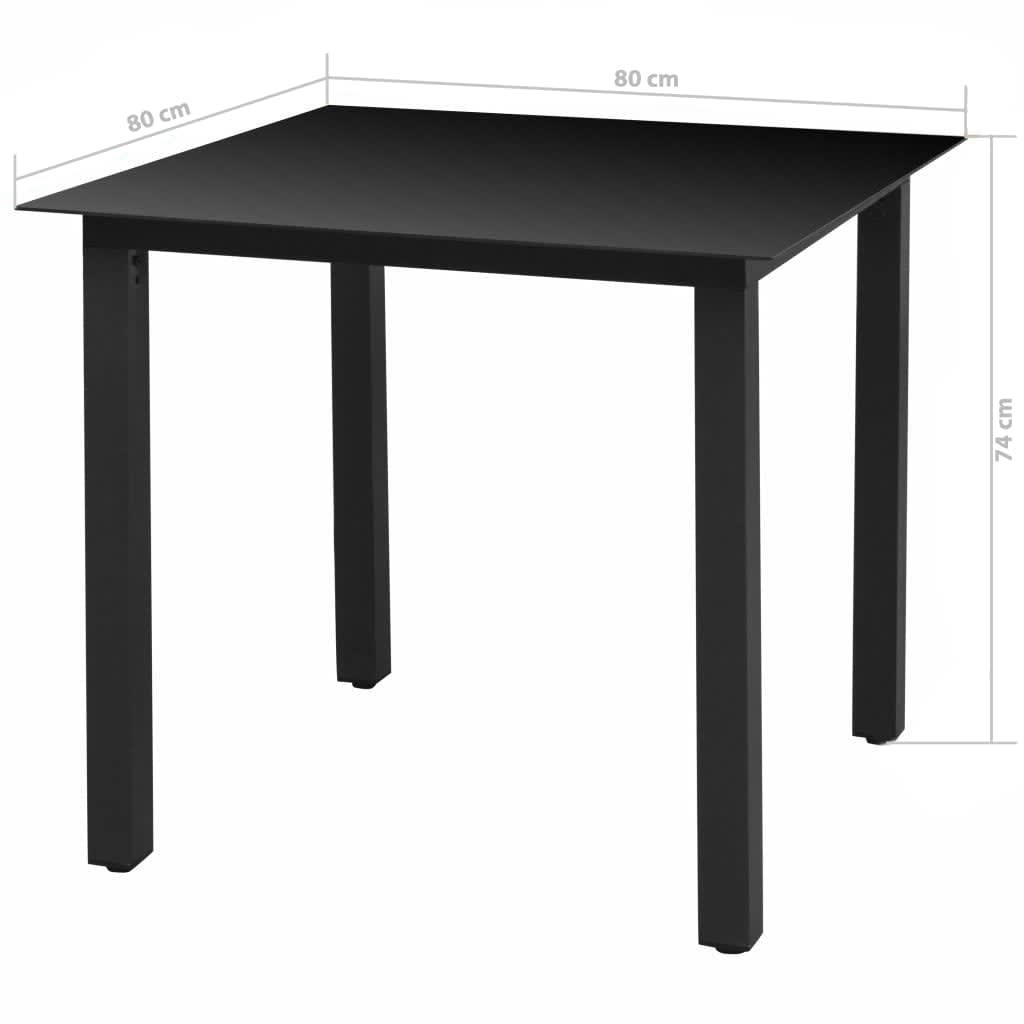 Komplet mebli ogrodowych - Stół 80x80x74cm, Krzesło 55x58x84cm