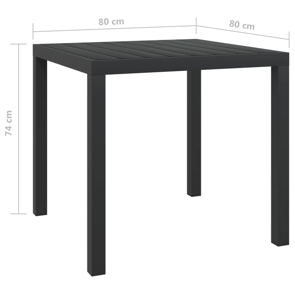 Komplet mebli ogrodowych - Stół 80x80x74 cm + 4 krzesła z poduszkami