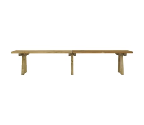 vidaXL Garden Bench 220 cm Impregnated Solid Wood Pine