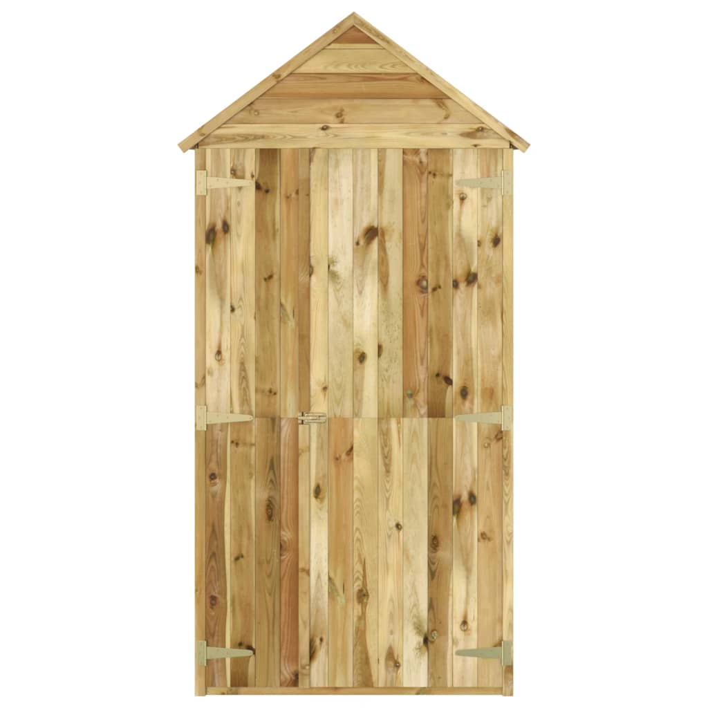 vidaXL Garden Tool Shed with Door 107x107x220 cm Impregnated Solid Wood Pine