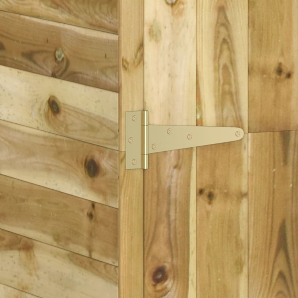 Impregnált fenyőfa kerti szerszámtároló ajtóval 107x107x220 cm 
