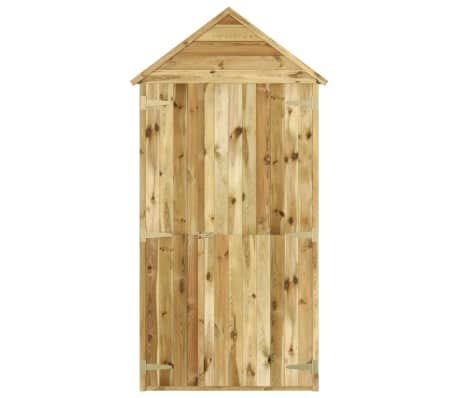 vidaXL Garden Tool Shed with Door 107x107x220 cm Impregnated Solid Wood Pine