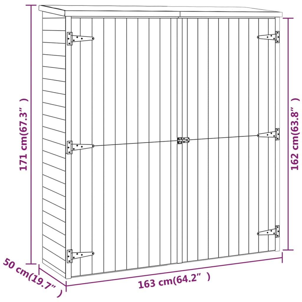 vidaXL Abrigo/casa de jardim 1,5x2 m pinho impregnado