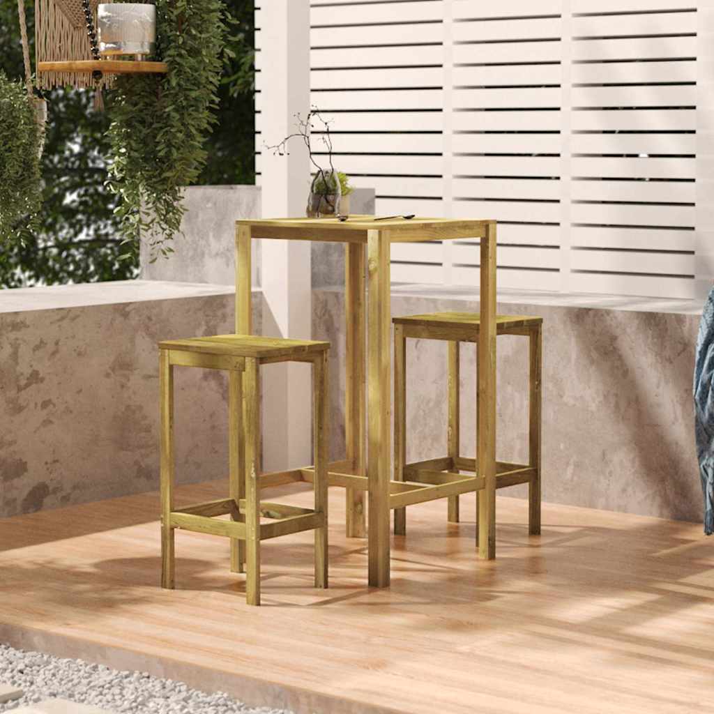 vidaXL Barbord 60x60x110 cm impregnerad furu