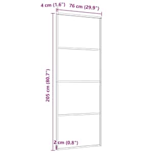 Posuvné dveře mléčné ESG sklo a hliník 76 x 205 cm bílé - obrázek 6