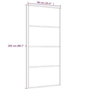 Posuvné dveře ESG sklo a hliník 90 x 205 cm bílé - obrázek 6