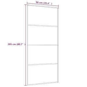 Posuvné dveře mléčné ESG sklo a hliník 90 x 205 cm bílé - obrázek 6