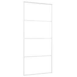vidaXL Klizna vrata od mutnog stakla ESG i aluminija 90x205 cm bijela