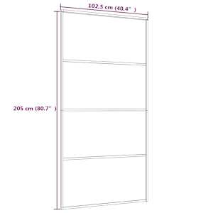 Posuvné dveře mléčné ESG sklo a hliník 102,5 x 205 cm černé - obrázek 6