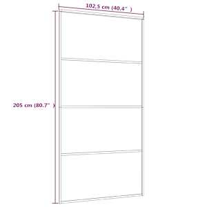 Posuvné dveře mléčné ESG sklo a hliník 102,5 x 205 cm bílé - obrázek 6