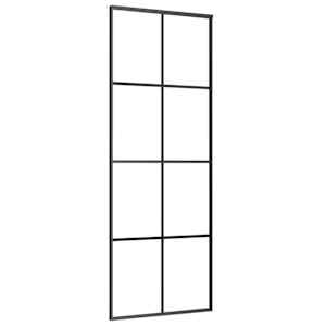 vidaXL l&uuml;kanduks must 76x205 cm ESG klaas ja alumiinium