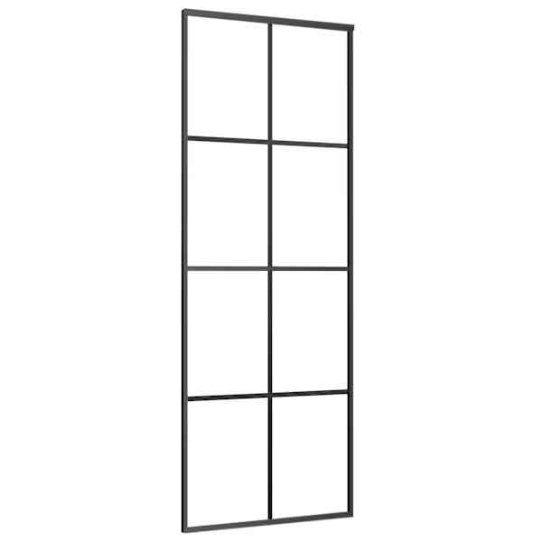vidaXL l&uuml;kanduks must 76x205 cm ESG klaas ja alumiinium