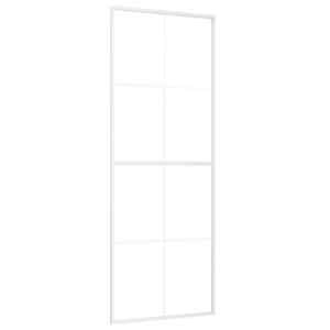 vidaXL liuguks, matt ESG-klaas ja alumiinium, 76 x 205 cm, valge