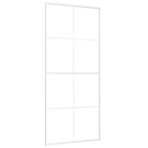 vidaXL liuguks, ESG-klaas ja alumiinium, 90 x 205 cm, valge