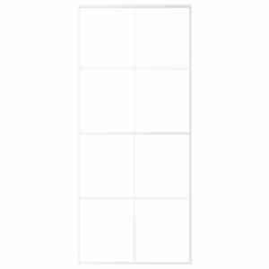 Posuvné dveře mléčné ESG sklo a hliník 90 x 205 cm bílé - obrázek 3