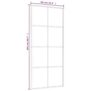 Posuvné dveře mléčné ESG sklo a hliník 90 x 205 cm bílé - obrázek 7