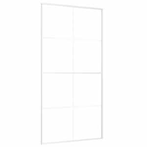 vidaXL liuguks, ESG-klaas ja alumiinium, 102,5 x 205 cm, valge