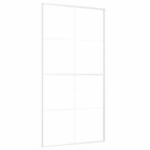Posuvné dveře ESG sklo a hliník 102,5 x 205 cm bílé - obrázek 2