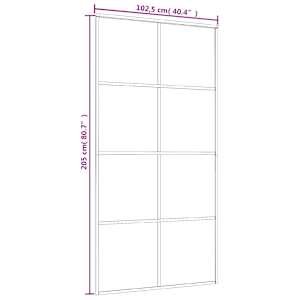 Posuvné dveře mléčné ESG sklo a hliník 102,5 x 205 cm bílé - obrázek 7