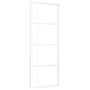 vidaXL liuguks, ESG-klaas ja alumiinium, 76 x 205 cm, valge