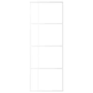 Posuvné dveře mléčné ESG sklo a hliník 76 x 205 cm bílé - obrázek 3
